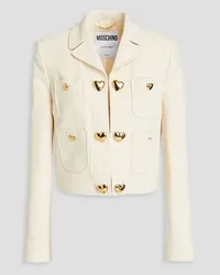 Moschino Cropped Blazer aus Crêpe Weiß