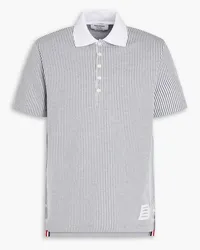 Thom Browne Poloshirt aus Baumwoll-Jacquard Grau