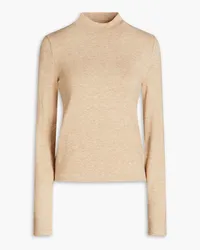 Vince Rollkragenpullover aus meliertem Strick Neutral