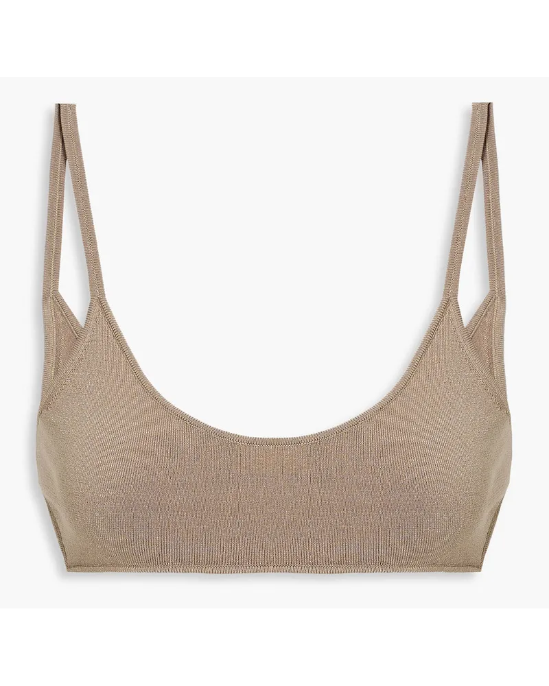 Dion Lee Bustier Aus Stretch Strick Mit Cut Outs Neutral