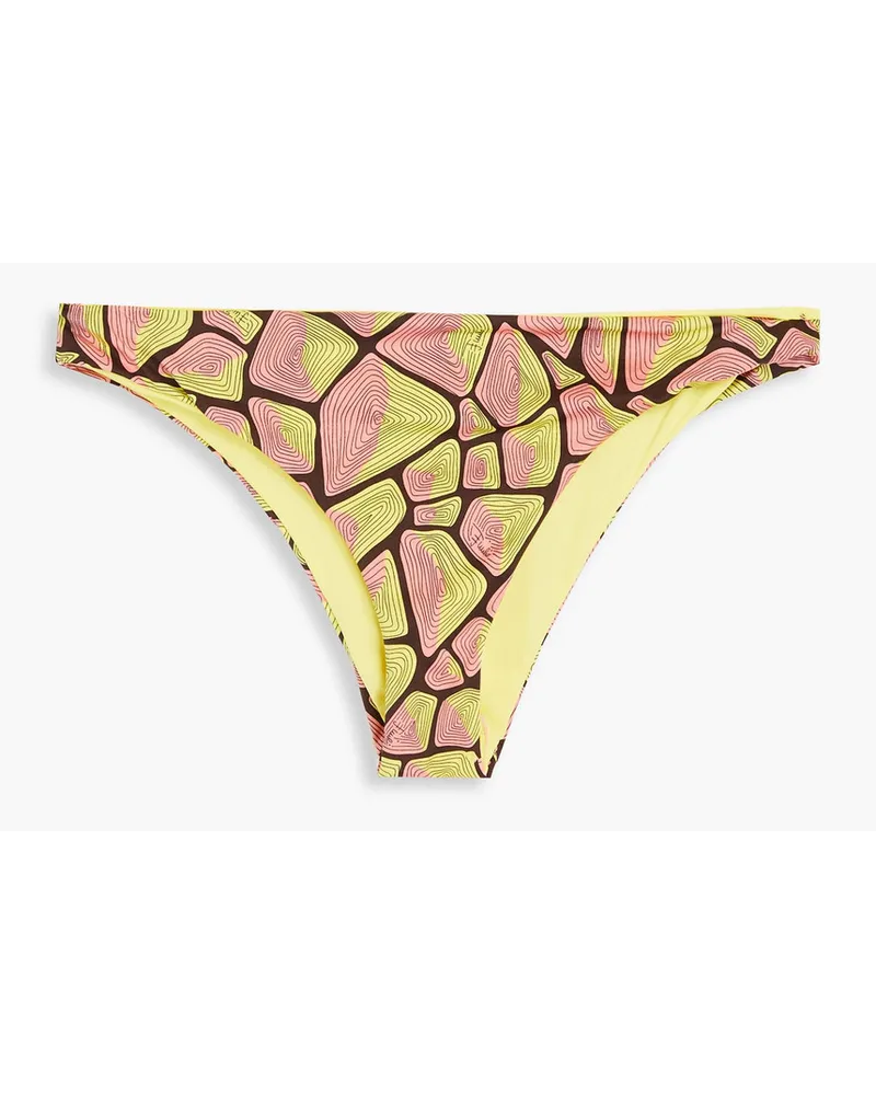 Emilio Pucci Tief sitzendes Bikini-Höschen mit Print Pink