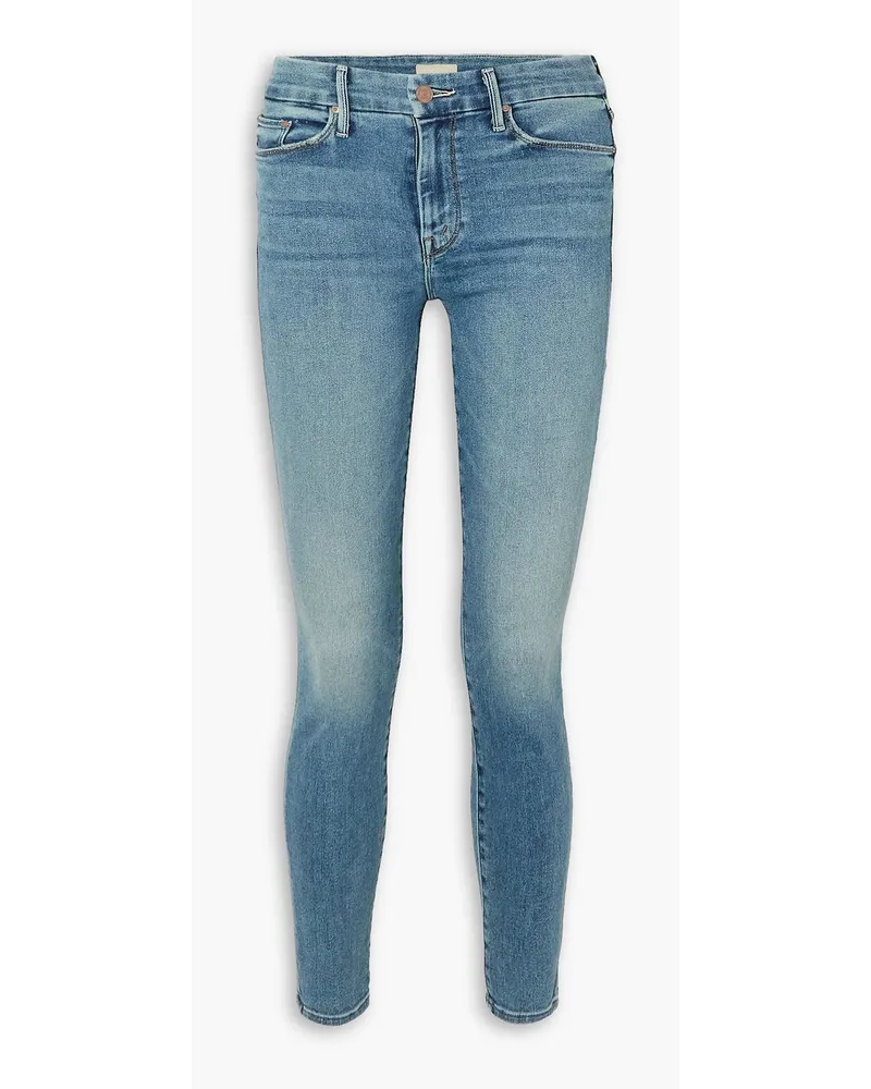 Mother The Looker mid-rise skinny jeans Blau