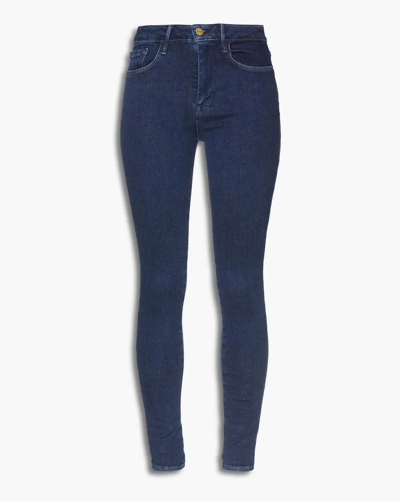 Frame Denim Le One halbhohe Skinny Jeans Blau