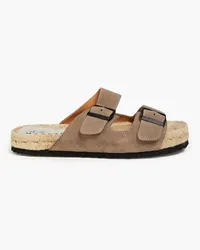 Manebí Espadrille-Sandalen aus Veloursleder Neutral