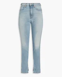 3x1 Kaia hoch sitzende Kick-flare-Jeans inausgewaschener Optik Blau