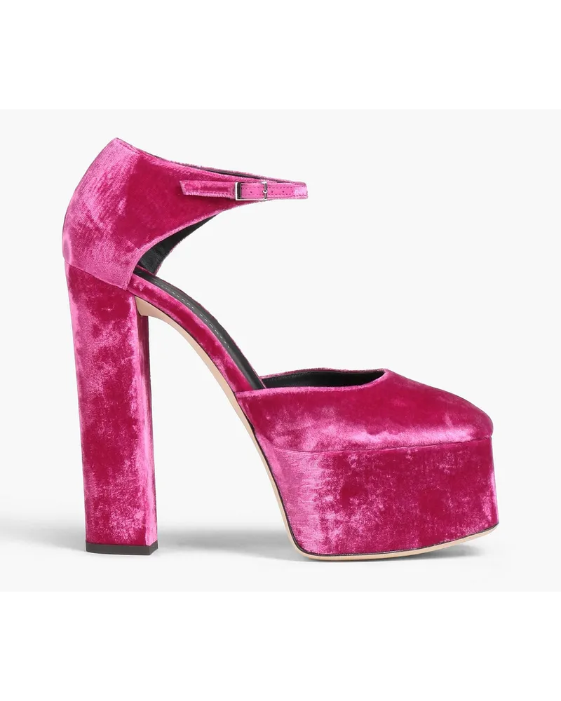 Giuseppe Zanotti Bebe Pumps aus Samt mit Plateau Pink