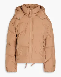 Ganni Kapuzenjacke aus gestepptem Shell Neutral