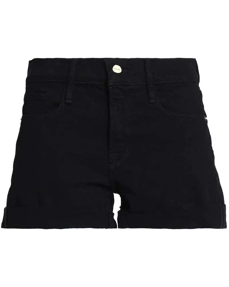 Frame Denim Le Cutoff Jeansshorts Schwarz