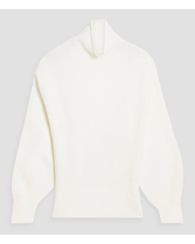 A.L.C. Sonder Rollkragenpullover aus gebürstetem Strick mit Cut-outs Weiß