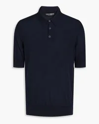 Dolce & Gabbana Poloshirt aus Kaschmir Blau