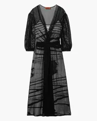 Missoni Belted open-knit midi dress Schwarz