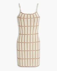 Jacquemus Malha Minikleid aus Jacquard-Strick Neutral