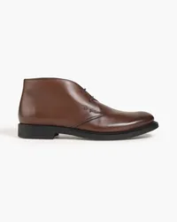 TOD'S Burnished leather desert boots Braun