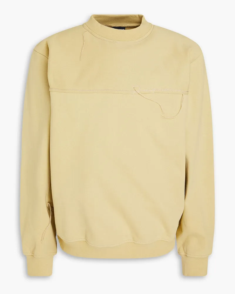 Jacquemus Fio Sweatshirt aus Baumwollfleece mit Stickereien Neutral