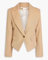 Veronica Beard Hosanna Cropped Blazer aus Twill Neutral