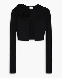 Magda Butrym Cropped Cardigan aus Stretch-Jersey Schwarz