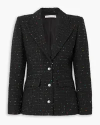 Alessandra Rich Blazer aus Metallic-Tweed mit Pailletten Schwarz