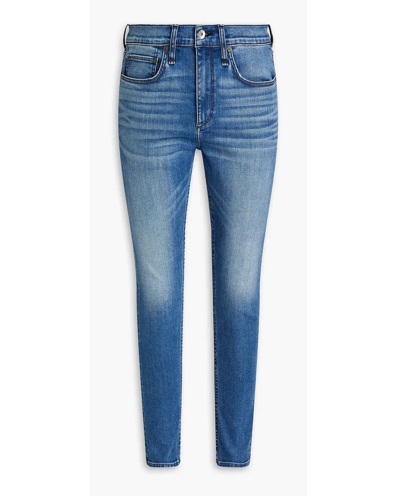 Rag & Bone Fit 1 Skinny Jeans aus Denim mit Sitzfalten Blau