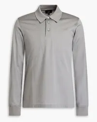 Dunhill Poloshirt aus Jacquard-Strick aus Baumwolle Grau