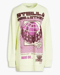 Stella McCartney Rave Sweatshirt aus Baumwollfleece mit Print Gelb