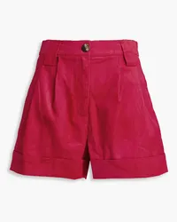 Ganni Cotton-blend corduroy shorts Pink