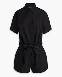 Rag & Bone Playsuit aus Baumwolle mit Falten und Stickereien Schwarz