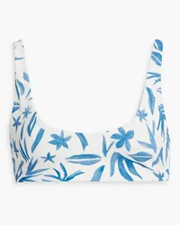 Onia Karina Bikini-Oberteil mit Print Blau