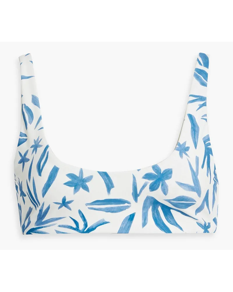 Onia Karina Bikini-Oberteil mit Print Blau