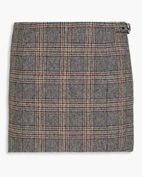 Rag & Bone Cora Minirock aus Baumwoll-Tweed mit Glencheck-Muster Schwarz