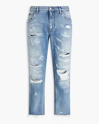 Dolce & Gabbana ausgewaschene Jeans aus Denim inDistressed-Optik Blau