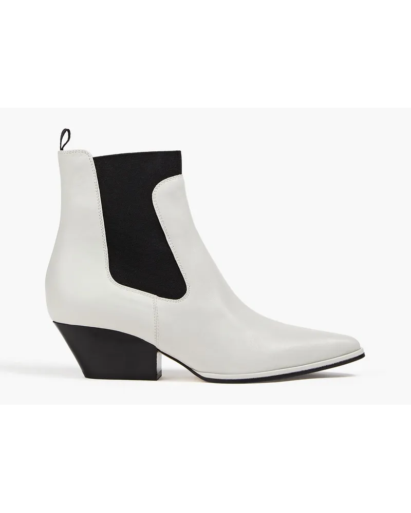 Sergio Rossi Ankle Boots aus Leder Grau