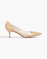 Gianvito Rossi Plexi 55 Pumps aus PVC und Lackleder Neutral