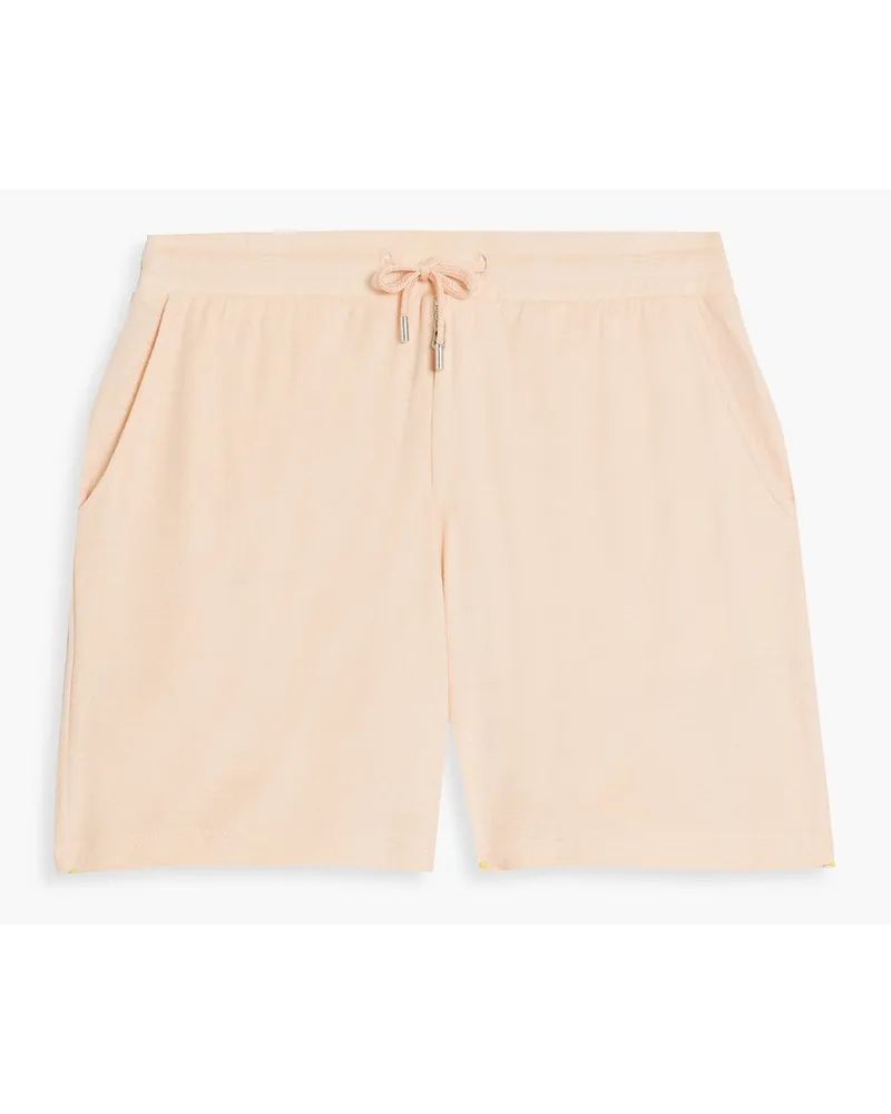 Frescobol Carioca Augusto Shorts aus Frottee aus einer Baumwoll-Lyocell-Leinenmischung mit Tunnelzug Orange