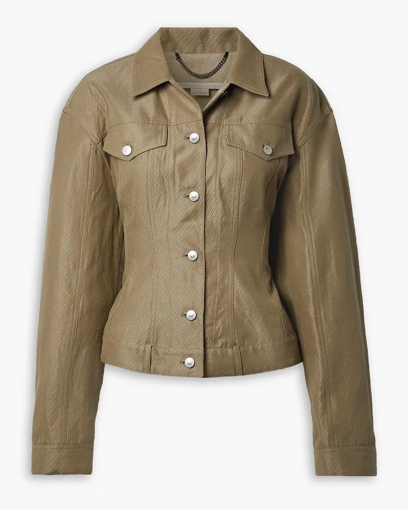 Stella McCartney Jacke aus einer Baumwoll-Leinenmischung Neutral