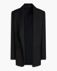 Brunello Cucinelli Blazer aus Grain de Poudre aus Wolle Schwarz