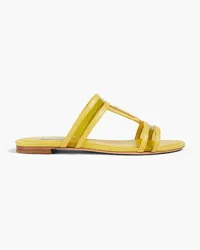 TOD'S Double T Sandalen aus Leder und PVC Gelb