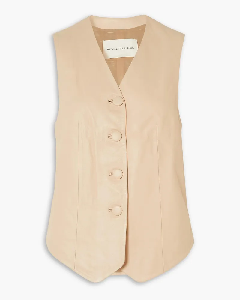 By Malene Birger Simonse Weste aus Leder Pink