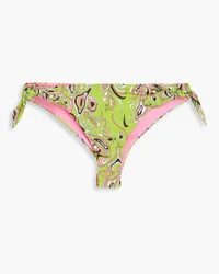 Emilio Pucci Tief sitzendes Bikini-Höschen mit Print Grün