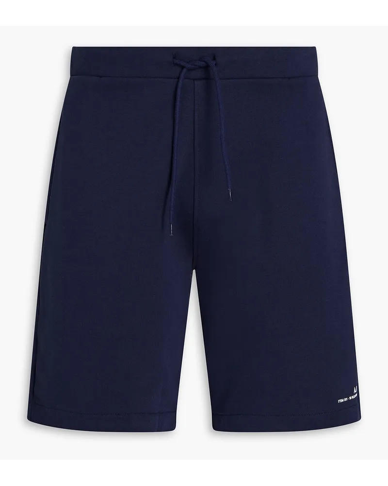 A.P.C. Coed Shorts aus Baumwoll-Jersey mit Tunnelzug und Print Blau