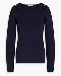 Nina Ricci Oberteil aus Jersey mit Cut-outs Blau