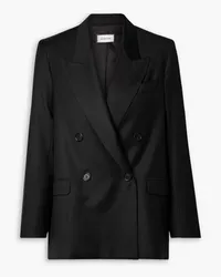 BEARE PARK Doppelreihiger Blazer aus Woll-Twill Schwarz