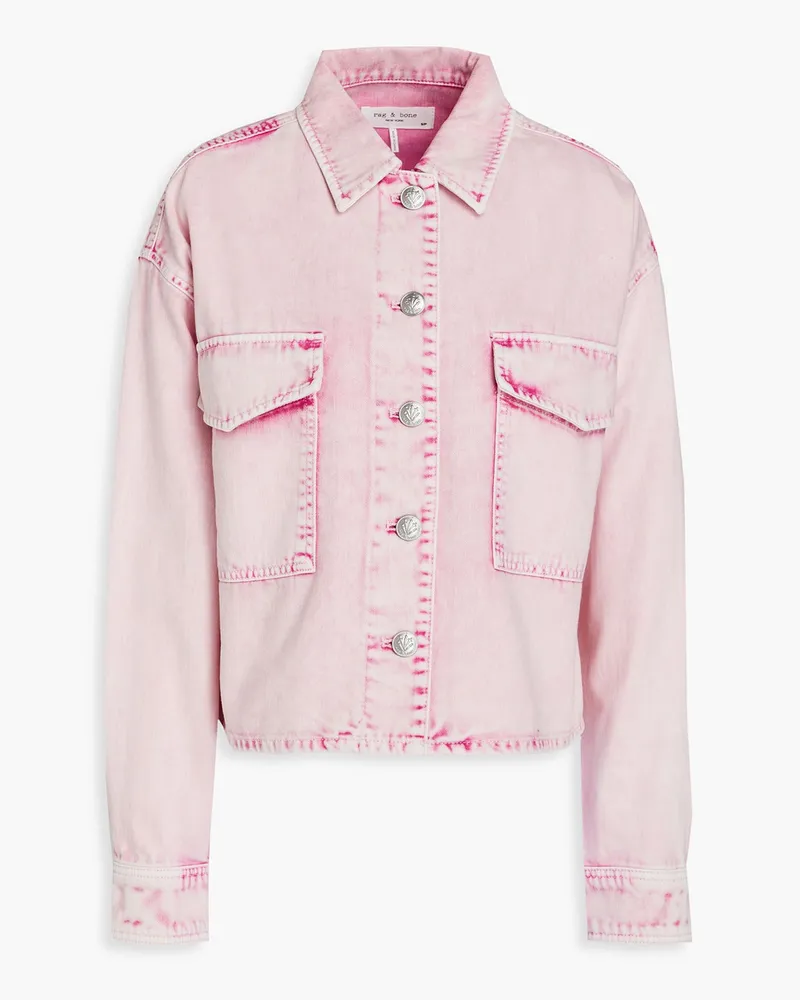 Rag & Bone Jaiden Jeansjacke inAcid-Waschung Pink