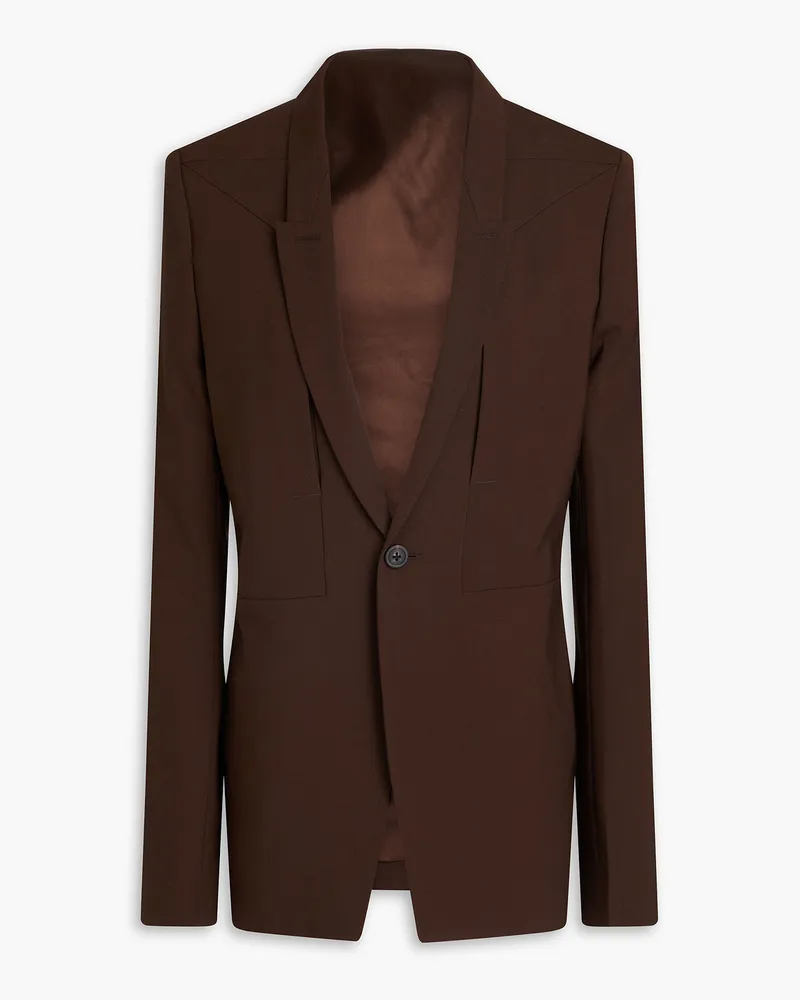 Rick Owens Blazer aus einer Wollmischung Braun