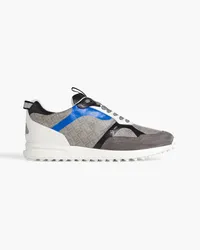 Dunhill Radial 2.0 Sneakers aus Shell und Leder mit Logoprint Grau