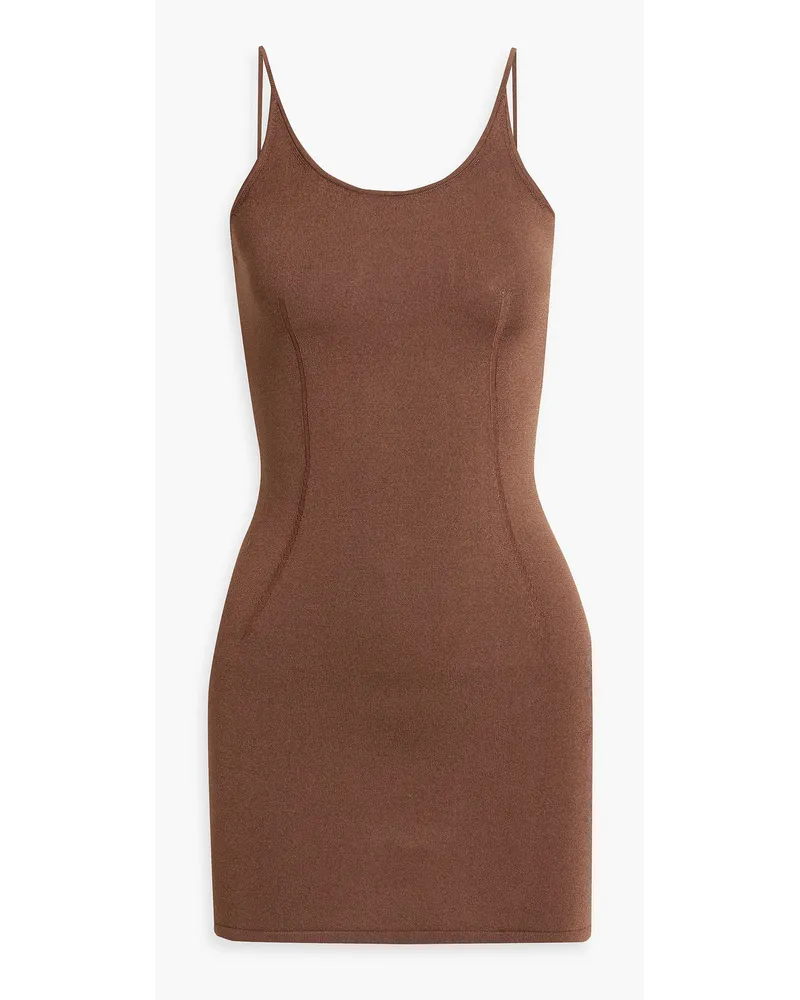 Dion Lee Minikleid aus Stretch-Strick Braun