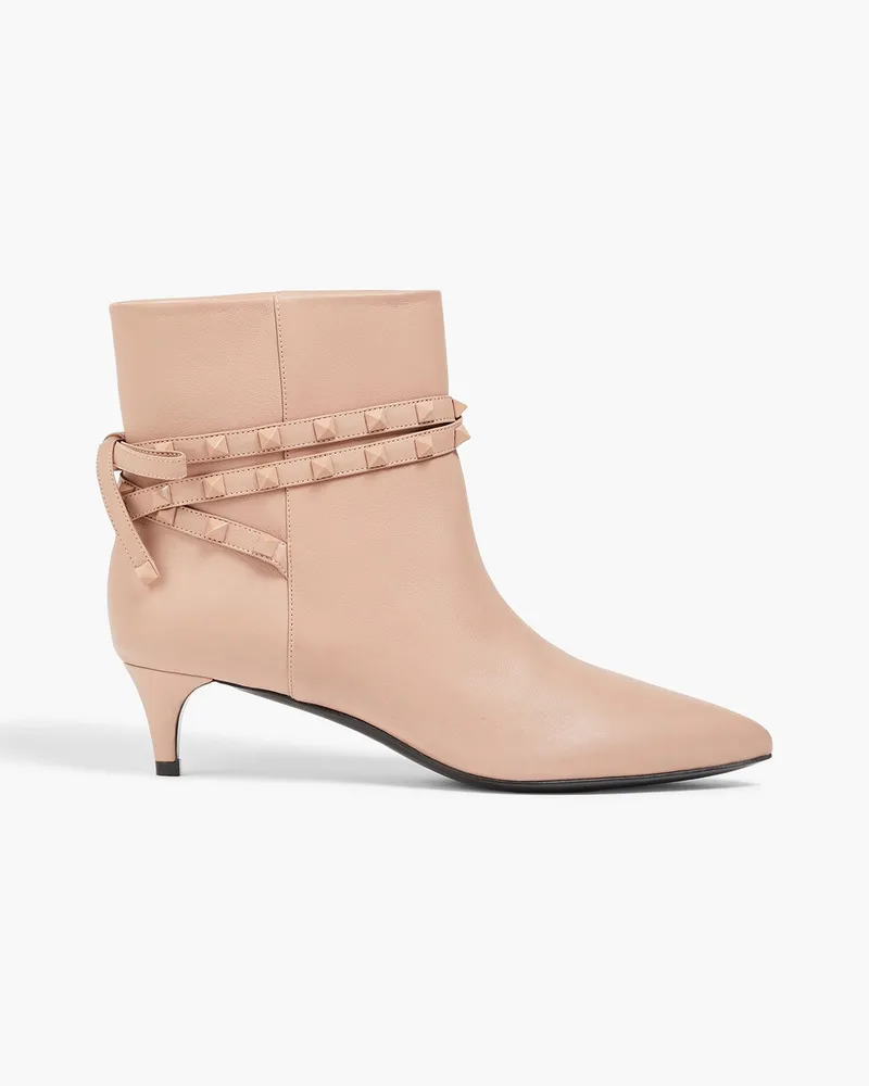 Valentino Garavani Rockstud Ankle Boots aus Leder Pink