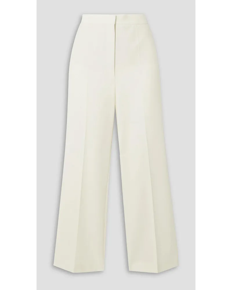 Stella McCartney Verkürzte Hose mit weitem Bein aus Twill Weiß