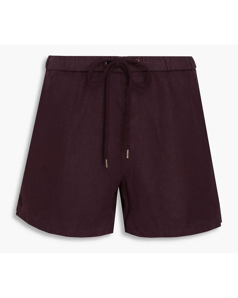 James Perse Leinenshorts Lila