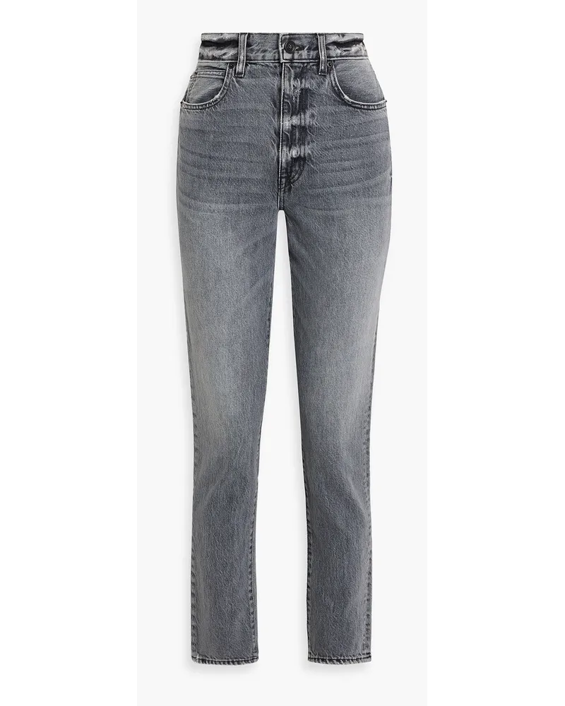 SLVRLAKE Beatnik halbhohe ausgewaschene Jeans mit schmalem Bein inDistressed-Optik Grau