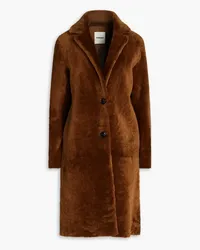 Sandro Mantel aus Shearling Braun